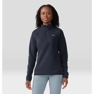 Mountain Hardwear Fleece Women's Microchill 1/4 Zip Pullover Sweatshirt Black